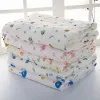 New 85*85 colored cotton gauze bath towel, baby cartoon printed hugging quilt, direct sales from the manufacturer Application Scenario